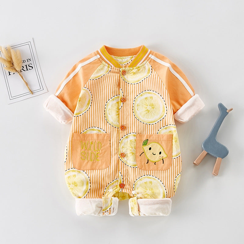 Short-Sleeved Romper Net Red Male And Female Baby Onesies
