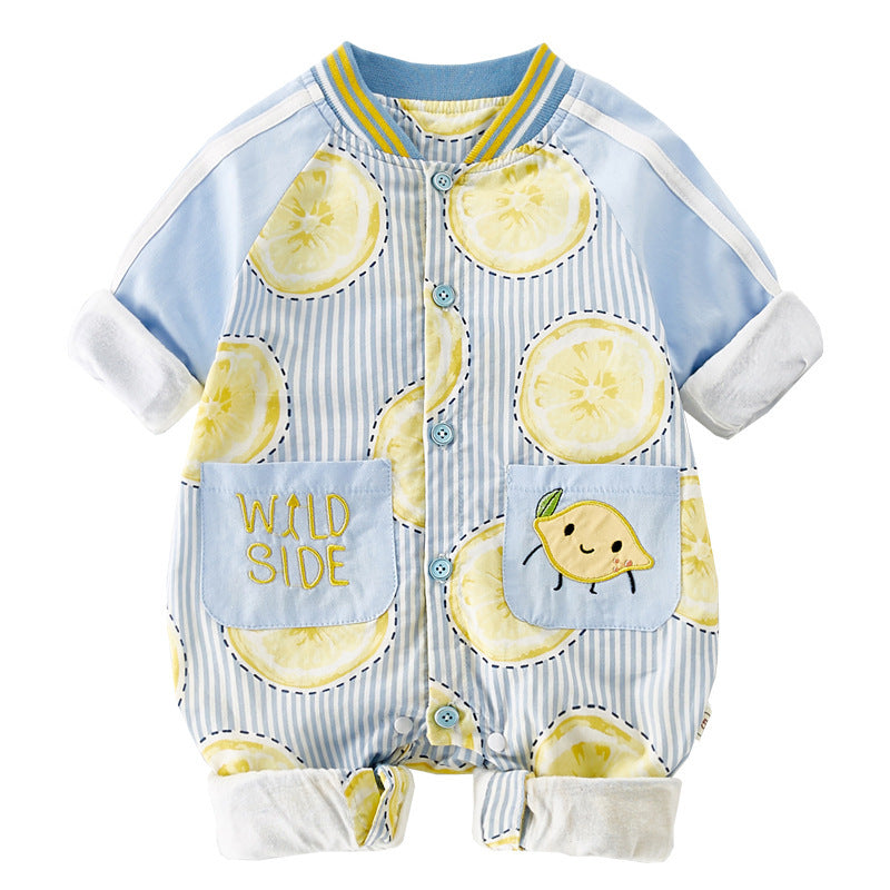 Short-Sleeved Romper Net Red Male And Female Baby Onesies