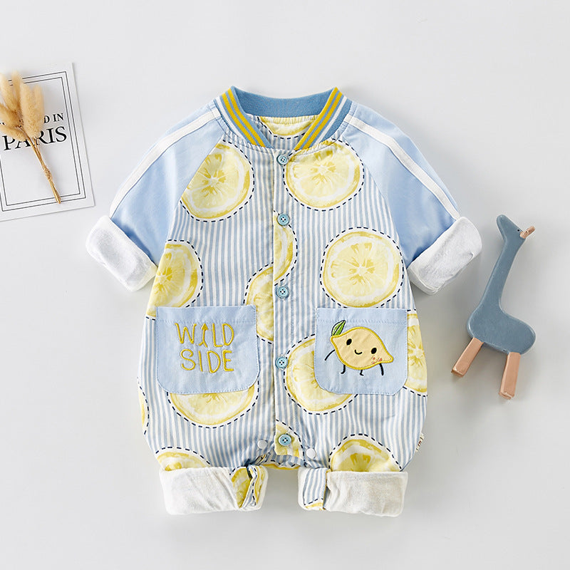 Short-Sleeved Romper Net Red Male And Female Baby Onesies