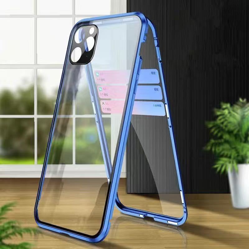 360° Magnetic Double-Sided Glass Phone Case – Full Lens Protection