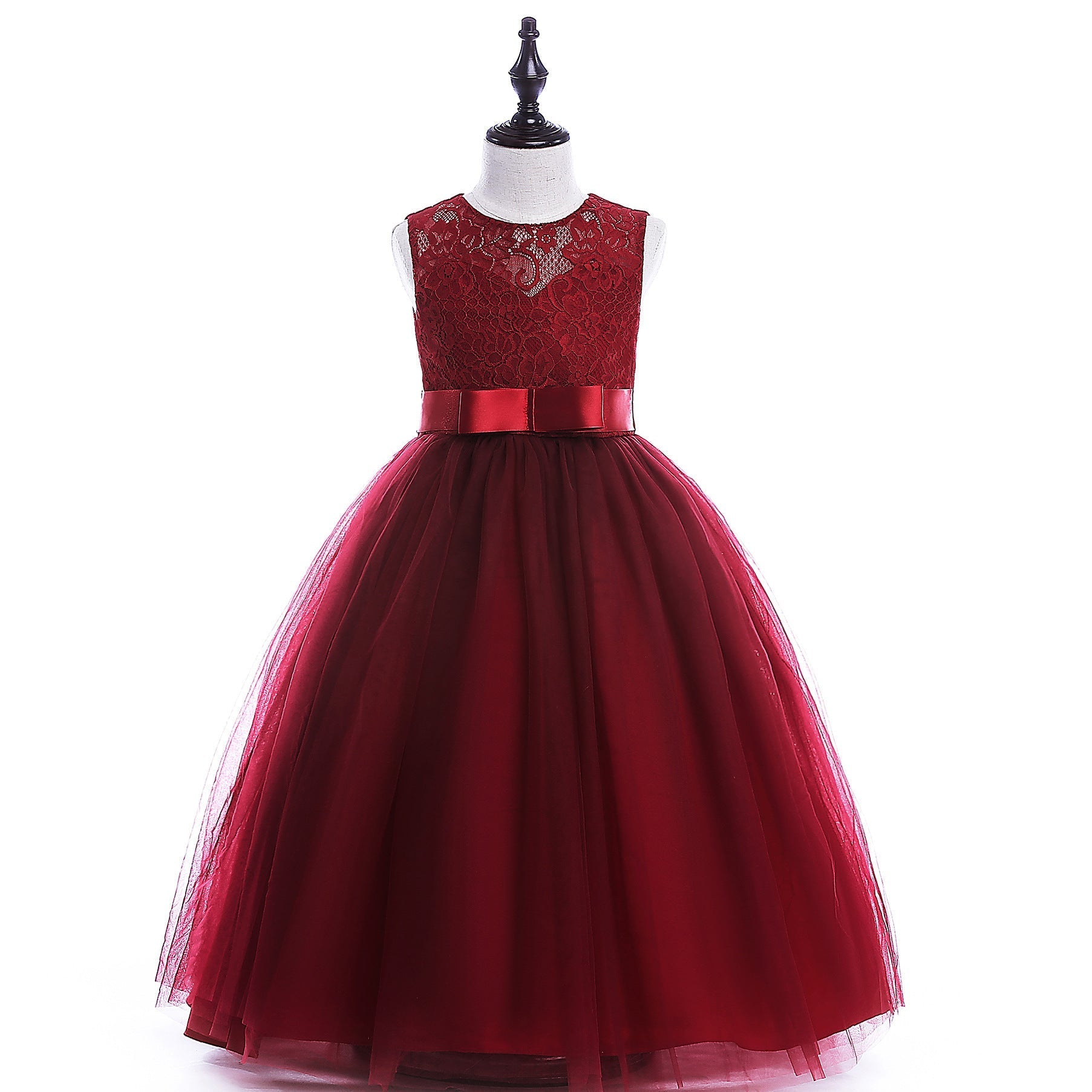 Girls Lace Pettiskirt Wedding Dress Polyester Elegant