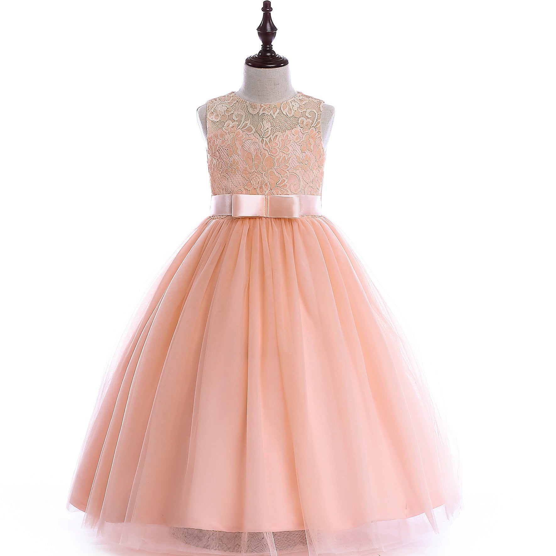 Girls Lace Pettiskirt Wedding Dress Polyester Elegant