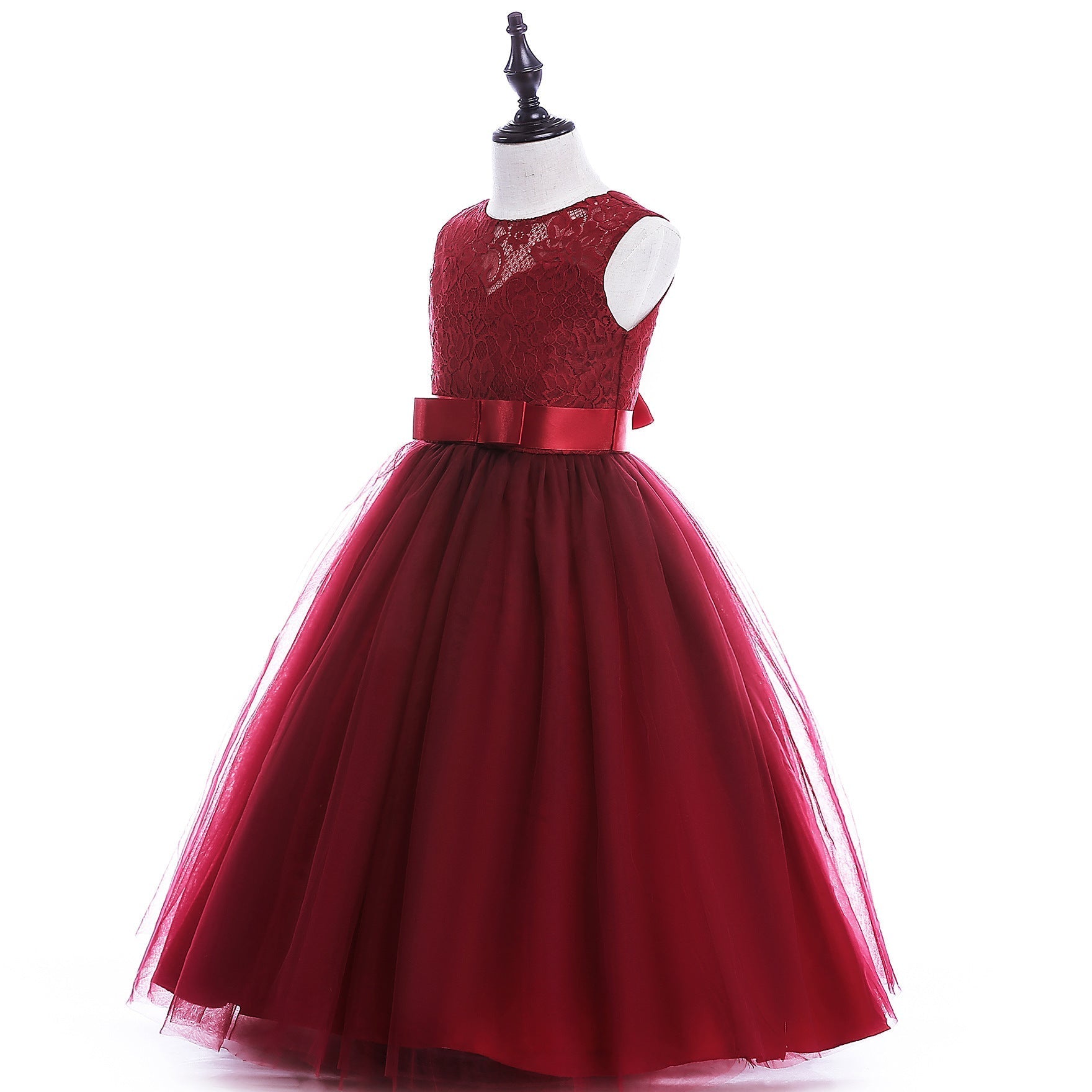 Girls Lace Pettiskirt Wedding Dress Polyester Elegant
