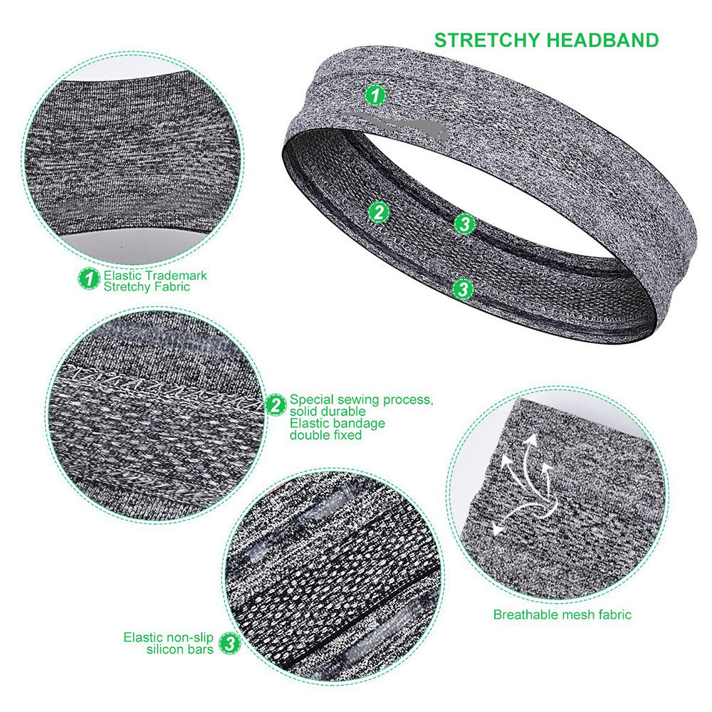 Unisex Sports Headband – Sweat-Wicking Fitness & Yoga Hairband
