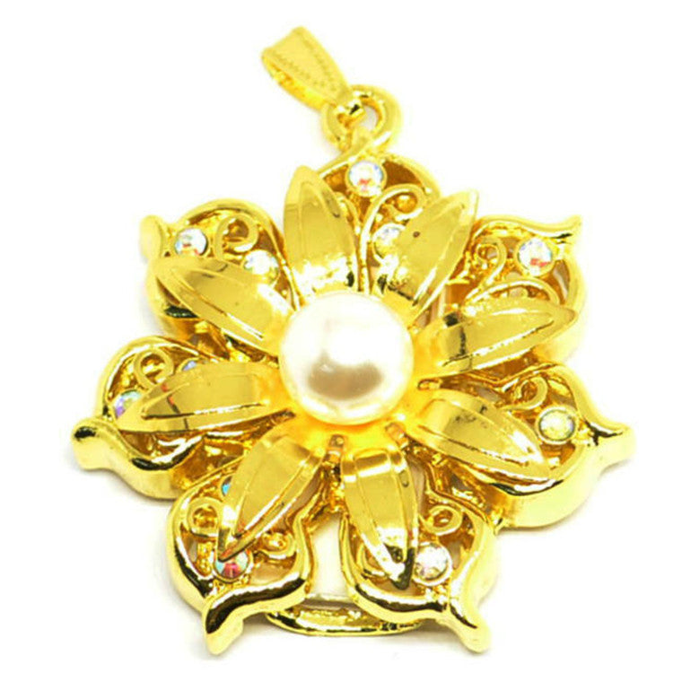 Diamond-Studded Metal Rose USB Drive – Elegant Rhododendron Crystal Jewelry