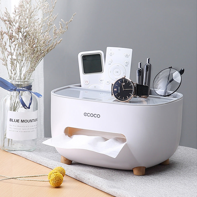 Ltalian Cocoa Tissue Box Home Living Room Coffee Table Restaurant Creative Cute Simple Multifunctional Remote Control Storage Box