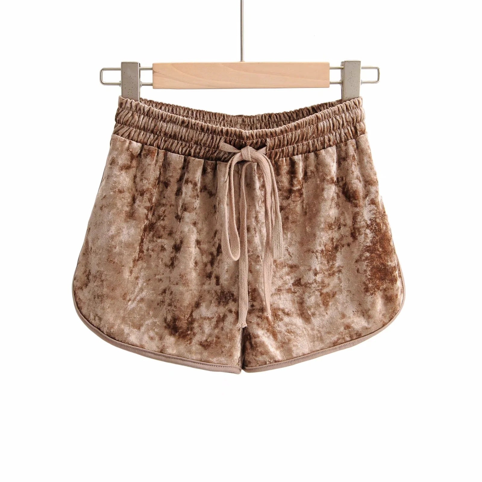 Women’s Velvet Sports Shorts – Summer Hot Pants, High-Waist, Soft Stretch