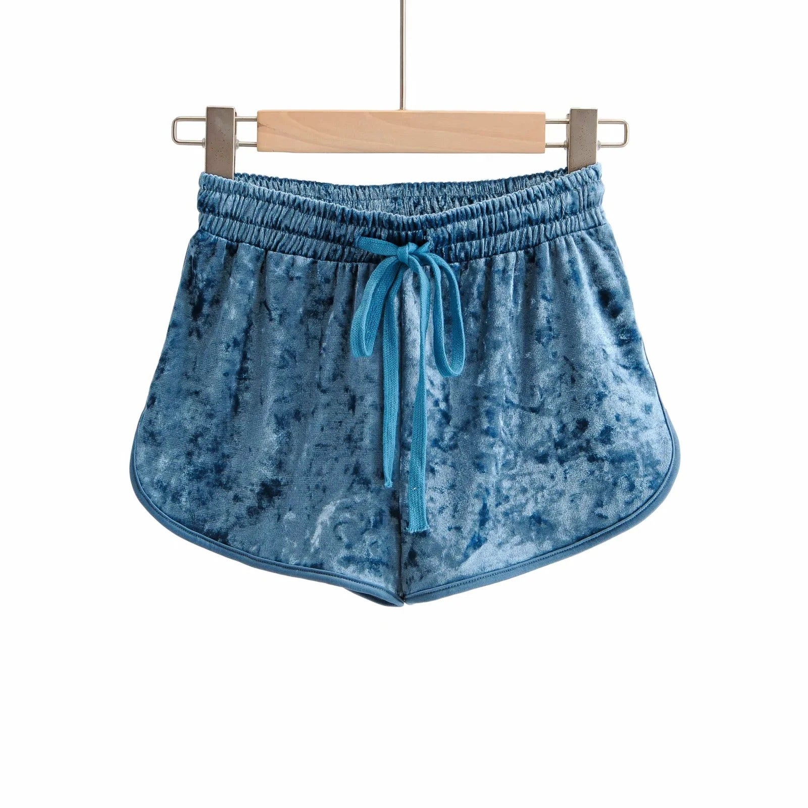 Women’s Velvet Sports Shorts – Summer Hot Pants, High-Waist, Soft Stretch