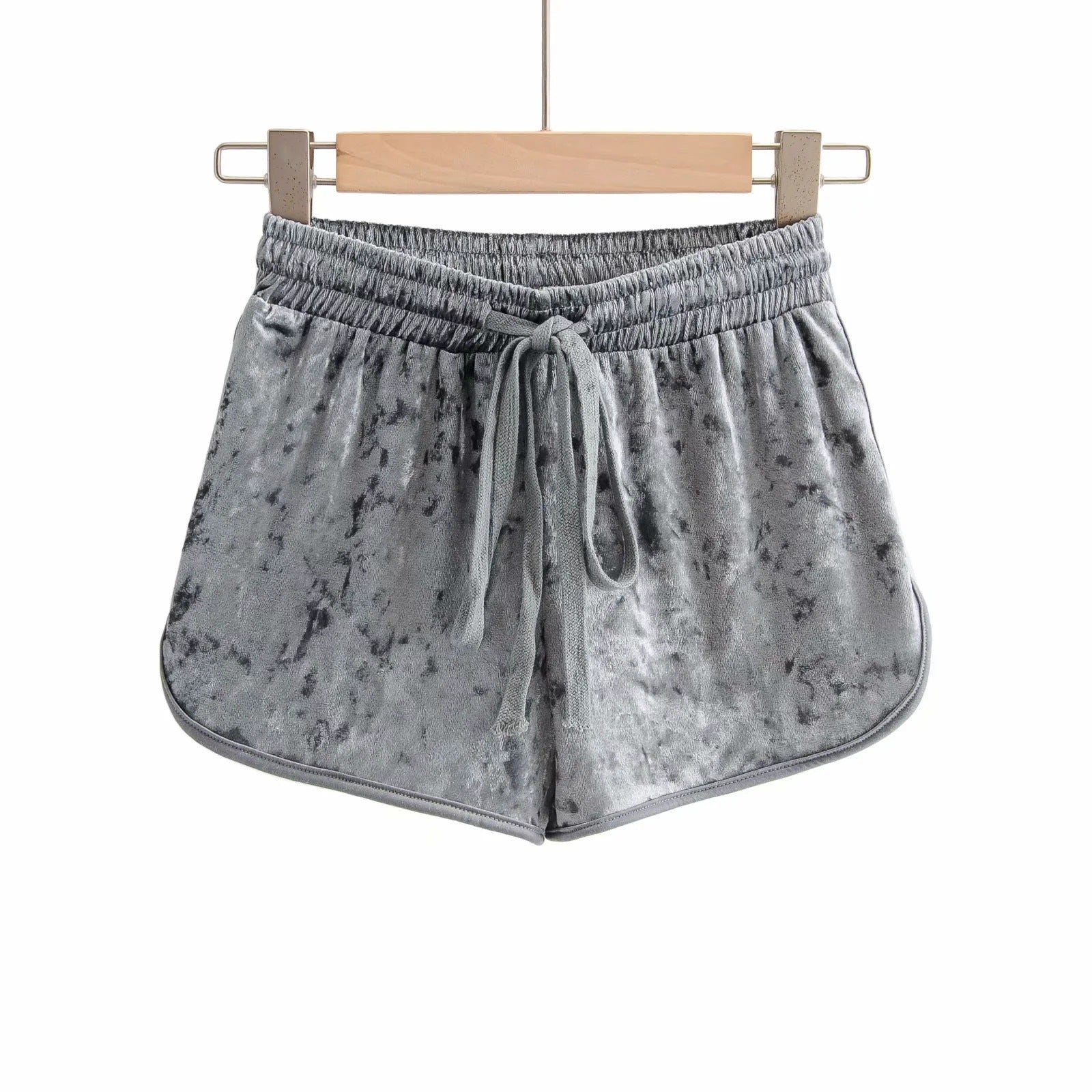 Women’s Velvet Sports Shorts – Summer Hot Pants, High-Waist, Soft Stretch