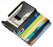 Men's Slim Aluminum Money Clip Wallet RFID Blocking Card