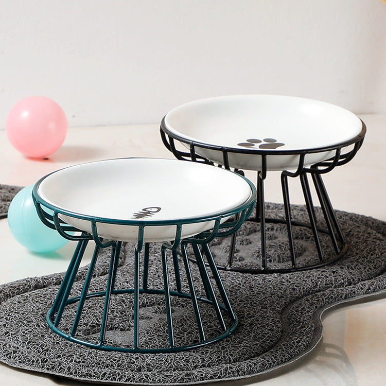 Ceramic Cat High Bowl Shallow Mouth Plate