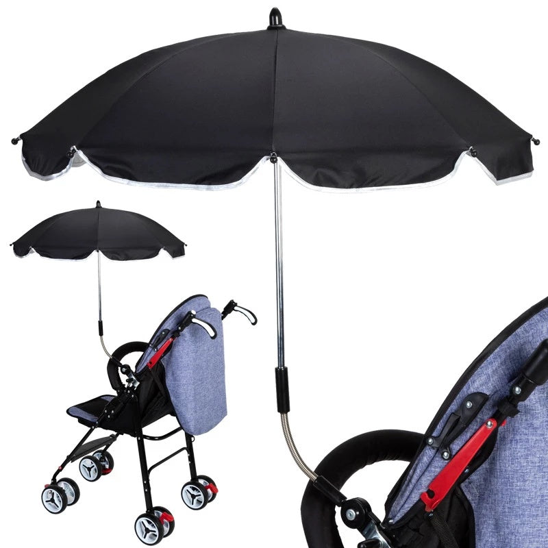 Unisex Adjustable Stroller Umbrella Silver Tape UV Shield