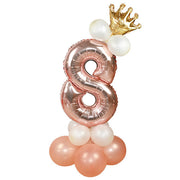Wedding Decoration Rose Gold Number Balloon Birthday Party Supplies Aluminum Foil