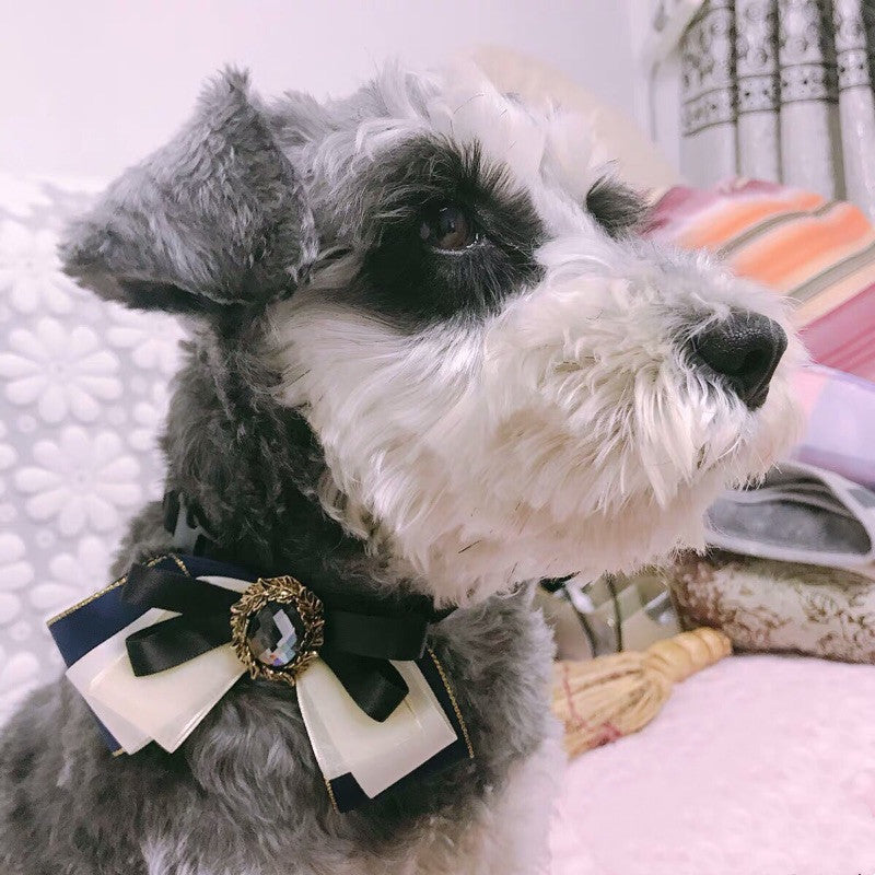 Rabbit Baby Little Gentleman Flower Collar Bow Tie Dog Collar Pet Accessories