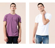 Men's Cotton White Short Sleeve T Shirt Regular Fit