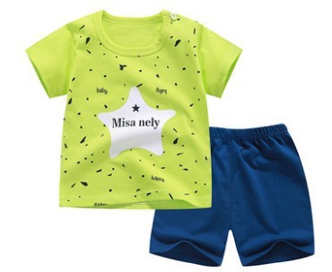 Children's Suit Two-Piece Short, Boy And Girl Cartoon Short-Sleeved Suit, New Special Offer, Drop Shipping