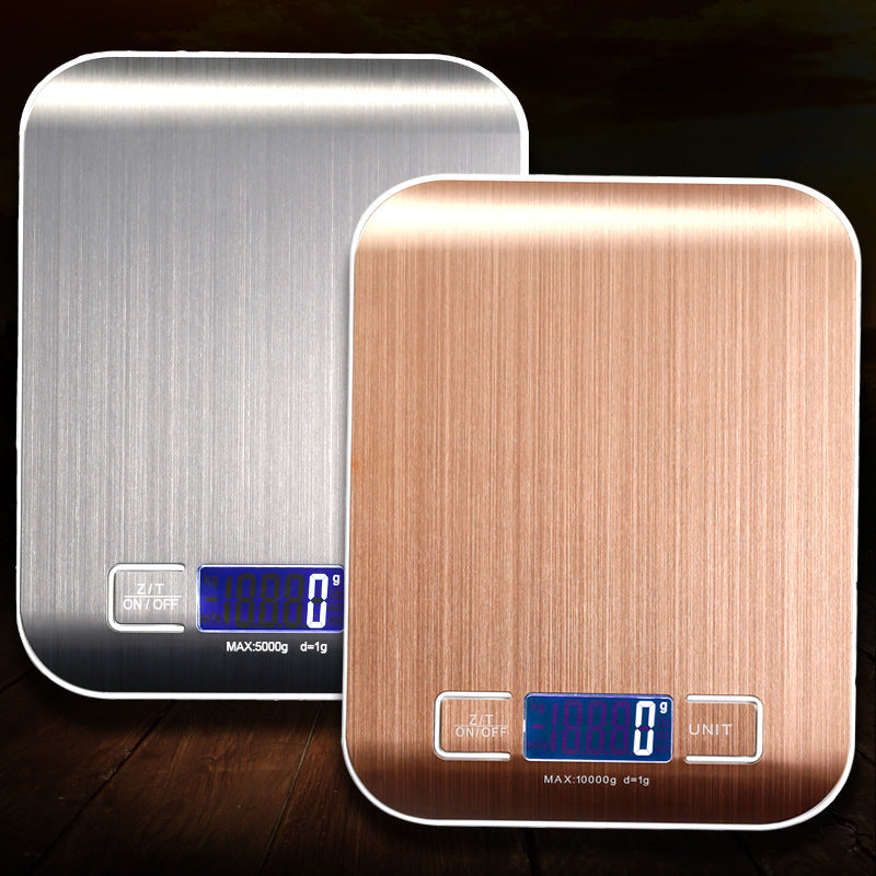 Rechargeable Stainless Steel Kitchen Scale – Slim Electronic Precision Platform