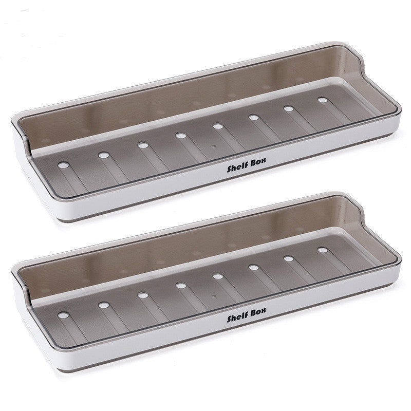 Bathroom Wall-Mounted Storage Rack – Free Punching Toilet Vanity Shelf Organizer
