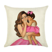 Super Mom Linen Pillowcase – Cushion Cover for Home, Sofa, or Car Décor