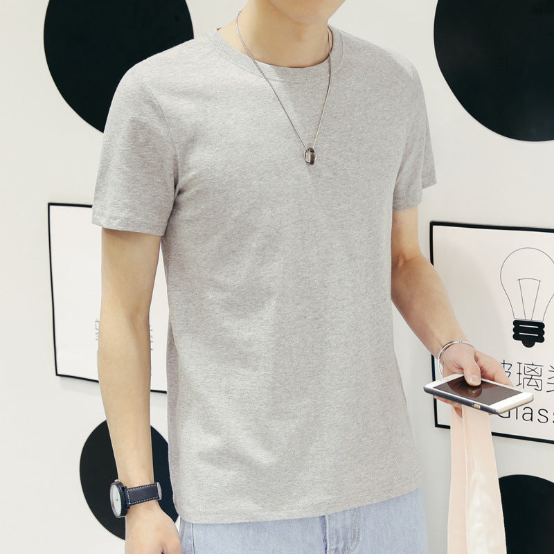 Men's Short Sleeve t-shirt Round Neck Solid Color