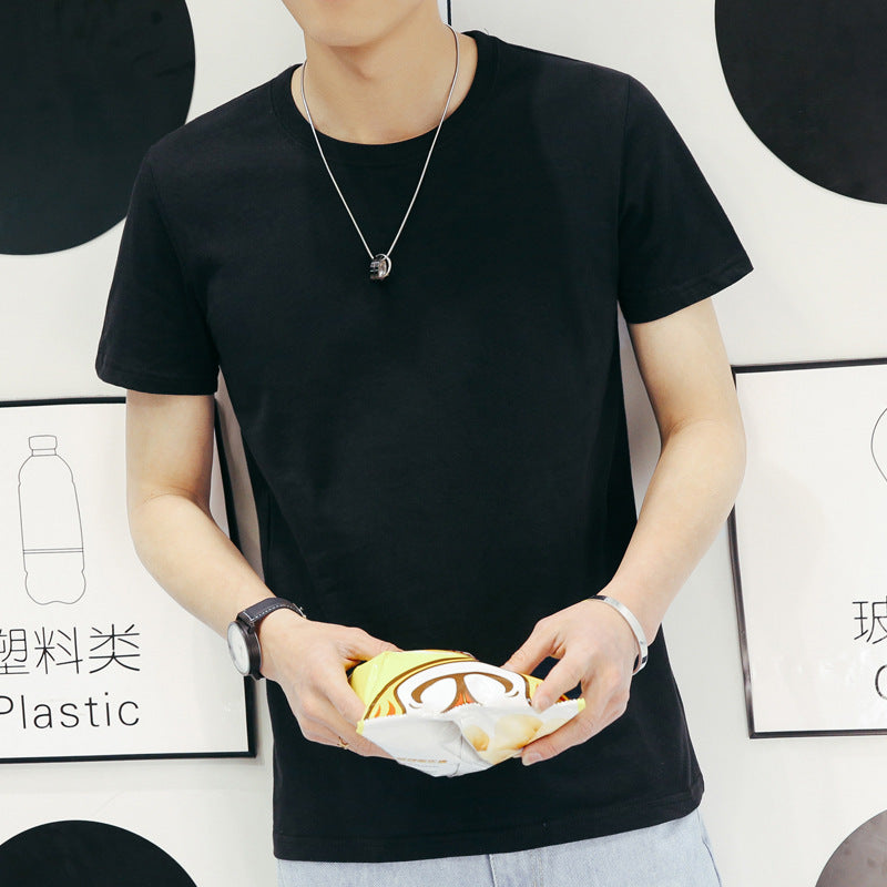 Men's Short Sleeve t-shirt Round Neck Solid Color