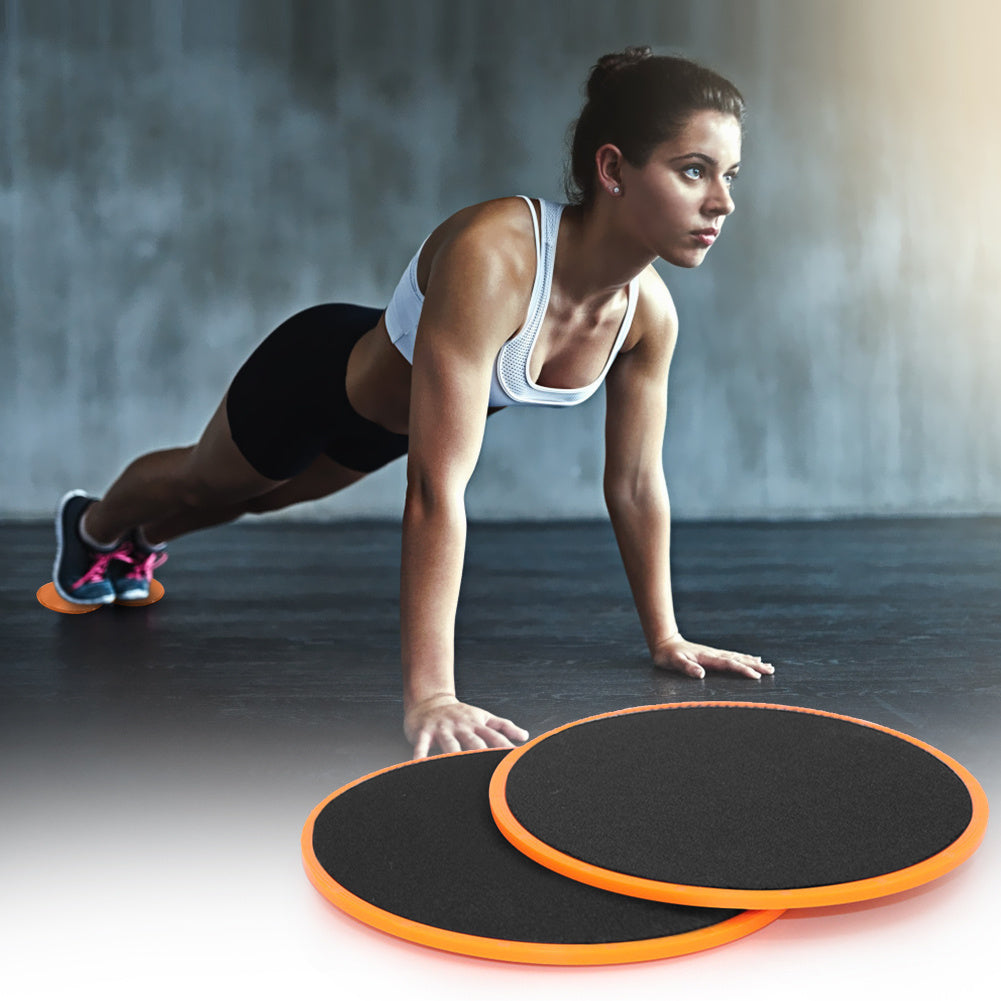 1 Pair Abdominal Core Training Exercise Glide Plates – Fitness Sliding Discs for Full Body Workouts