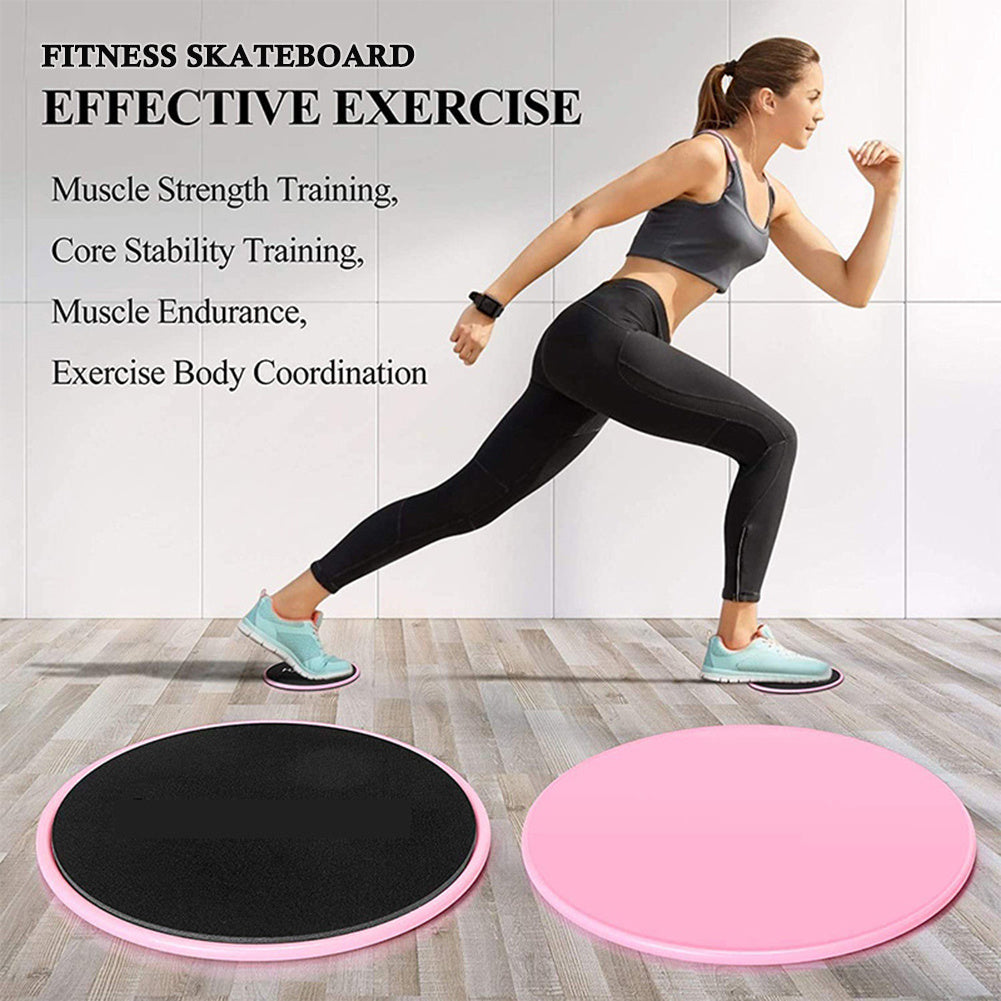 1 Pair Abdominal Core Training Exercise Glide Plates – Fitness Sliding Discs for Full Body Workouts