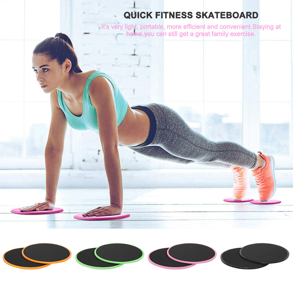 1 Pair Abdominal Core Training Exercise Glide Plates – Fitness Sliding Discs for Full Body Workouts