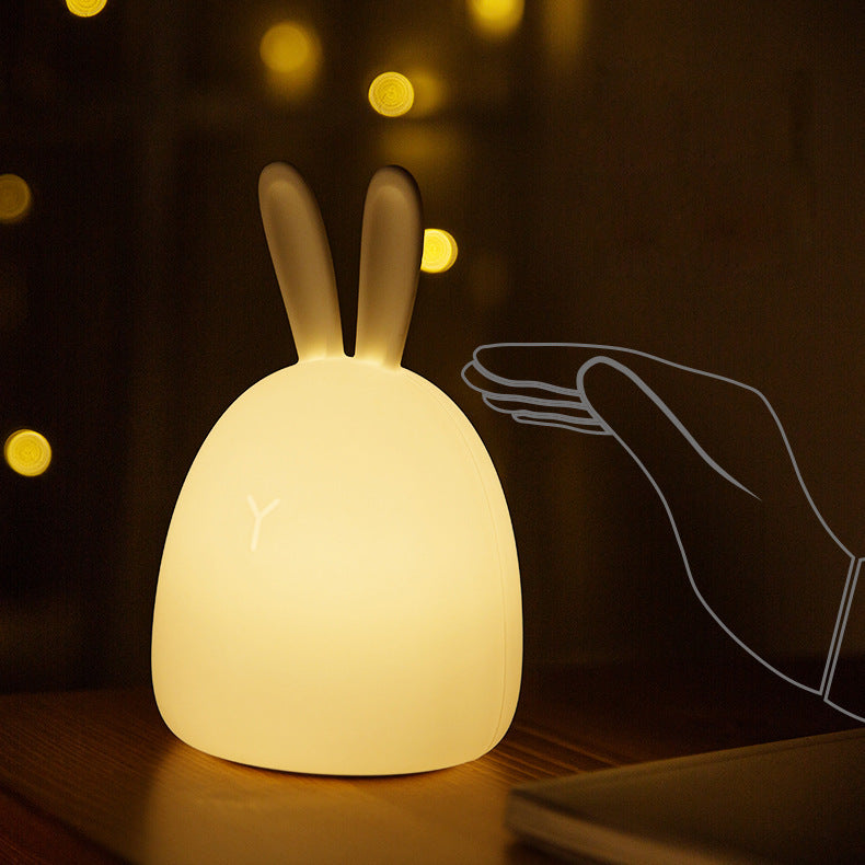 Silicone Rabbit Lamp With Touch Switch Low Voltage Safe