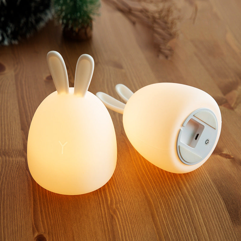 Silicone Rabbit Lamp With Touch Switch Low Voltage Safe