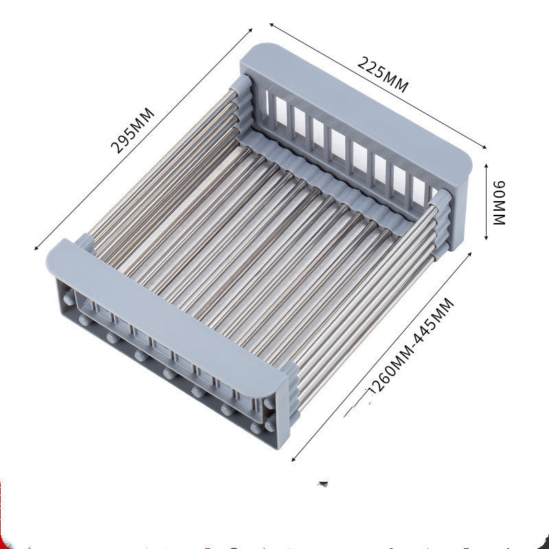 Retractable Kitchen Sink Drain Basket – Space-Saving Organizer