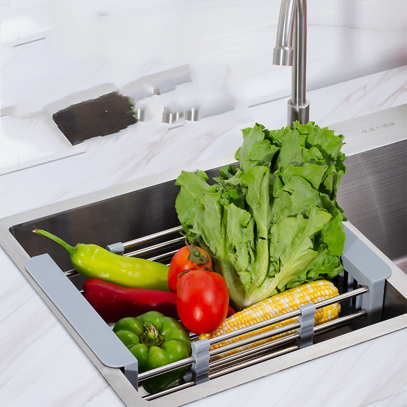 Retractable Kitchen Sink Drain Basket – Space-Saving Organizer