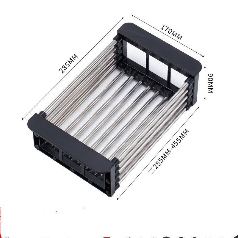 Retractable Kitchen Sink Drain Basket – Space-Saving Organizer