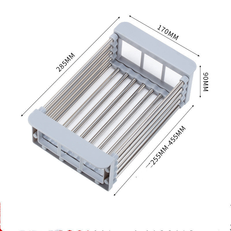 Retractable Kitchen Sink Drain Basket – Space-Saving Organizer