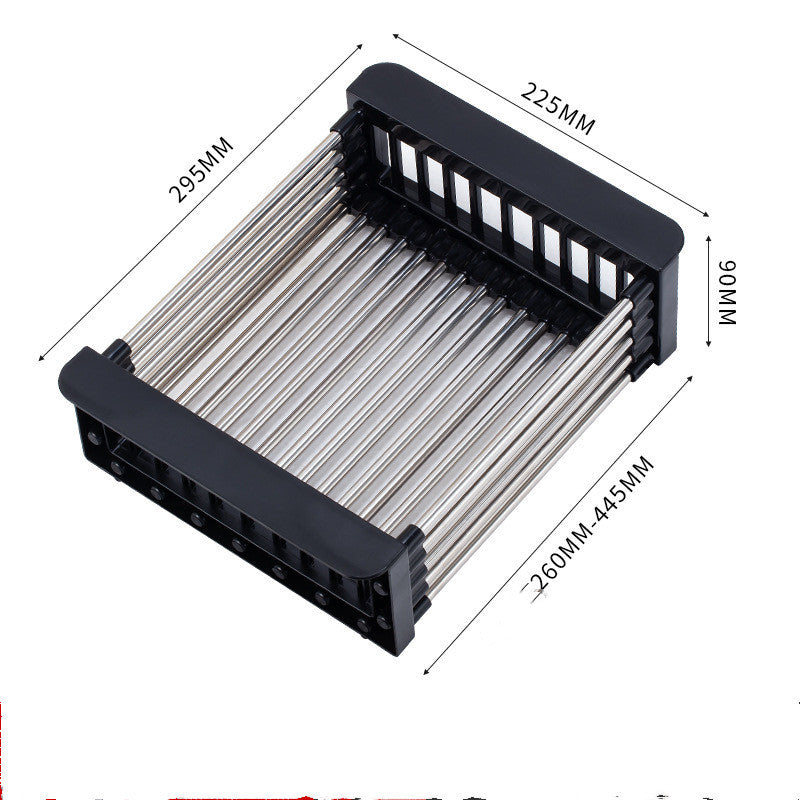 Retractable Kitchen Sink Drain Basket – Space-Saving Organizer