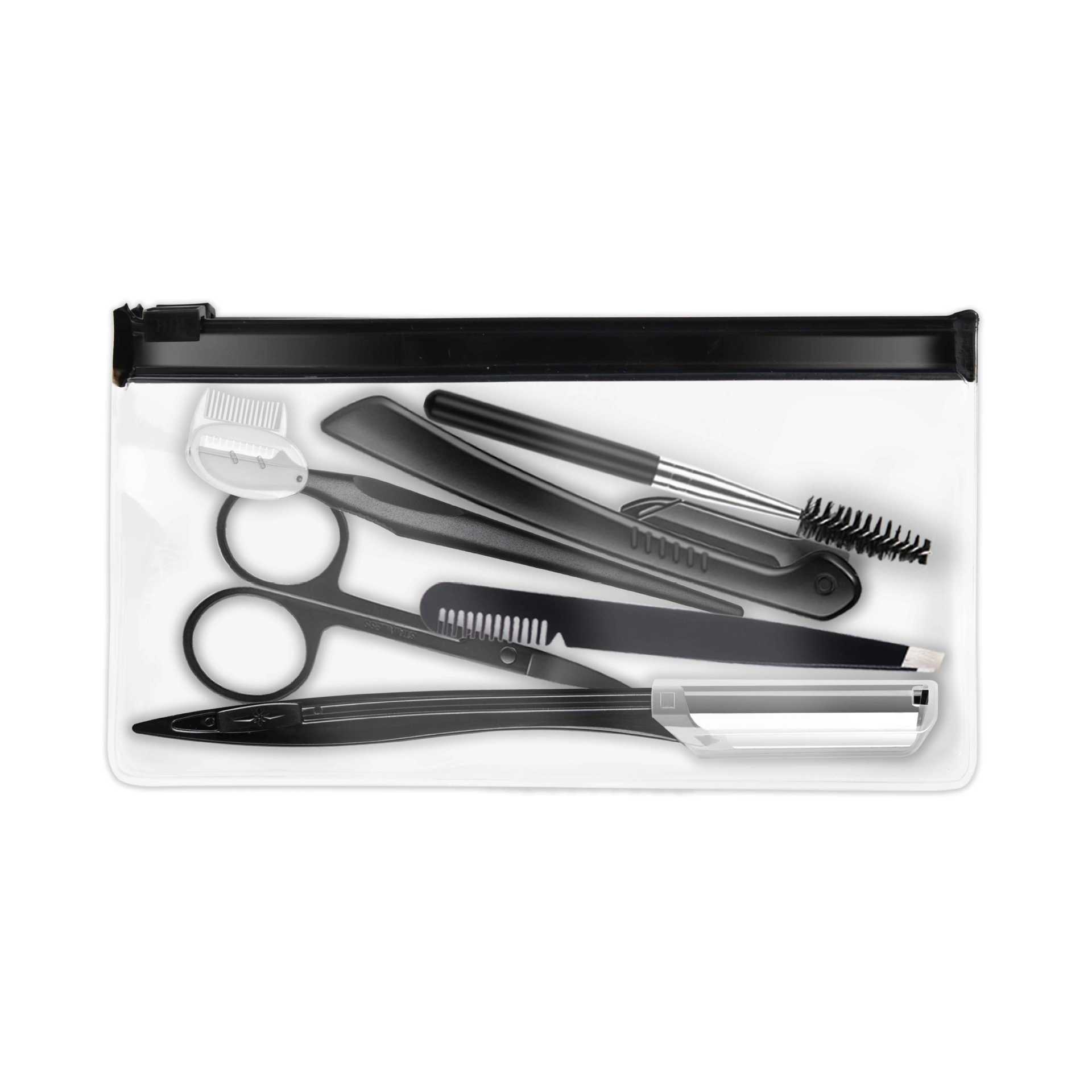 Black Eyebrow Trimming Set – Beauty Tools for Shaping & Grooming