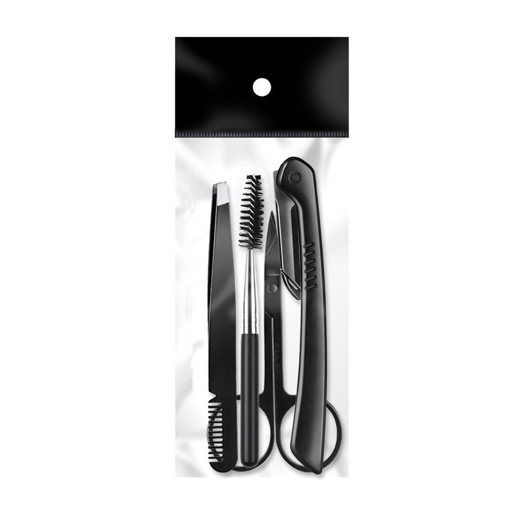 Black Eyebrow Trimming Set – Beauty Tools for Shaping & Grooming