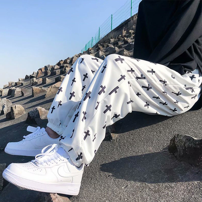 Men’s Korean Trend Nine-Point Loose Guard Pants – Spring Casual Trousers