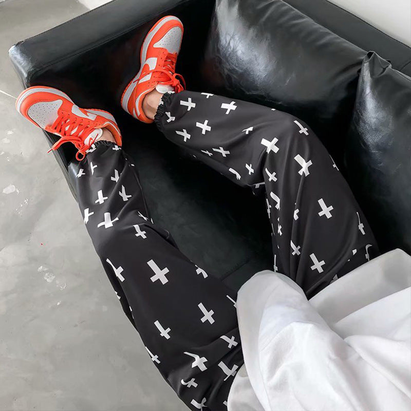 Men’s Korean Trend Nine-Point Loose Guard Pants – Spring Casual Trousers