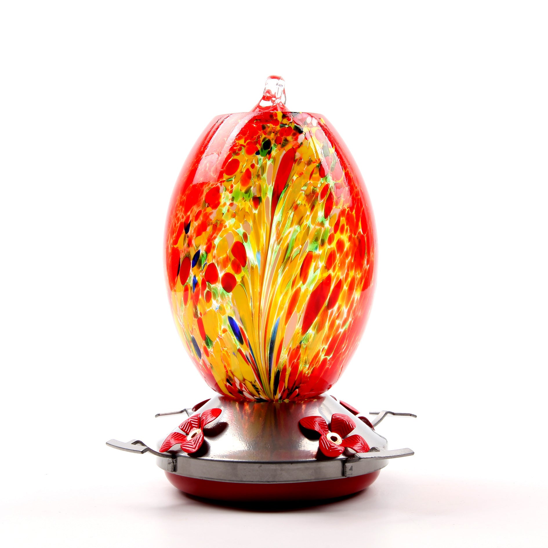 Stained Glass Hummingbird Feeder – Anti-Ant Hanging Water Feeder for Outdoor Birds
