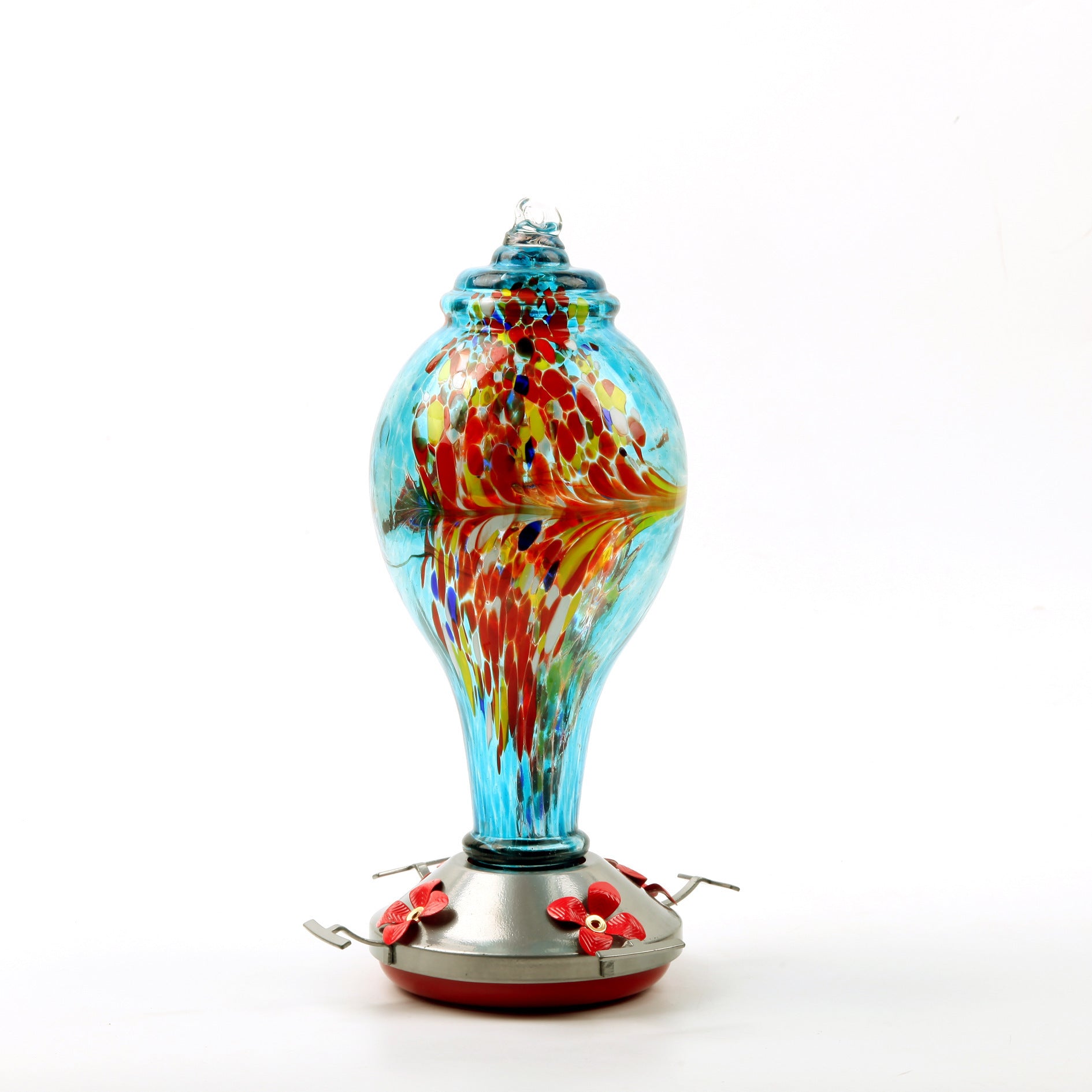 Stained Glass Hummingbird Feeder – Anti-Ant Hanging Water Feeder for Outdoor Birds