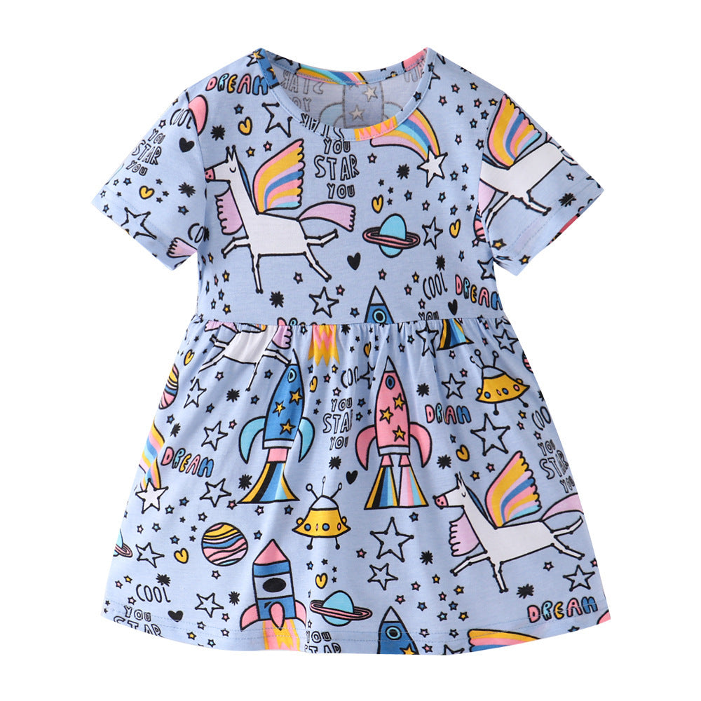 Cute Cartoon Princess Dress for Girls – Infant Party Outfit