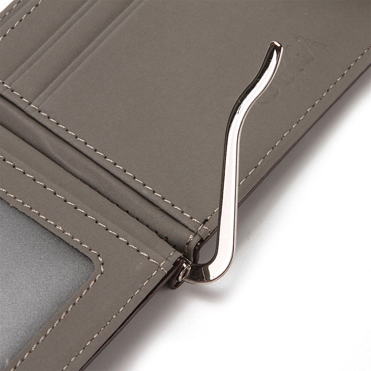 Creative Men'S Wallet Korean Style Flip Buckle Zipper Coin Purse Us Gold Clip Card Holder Card Holder