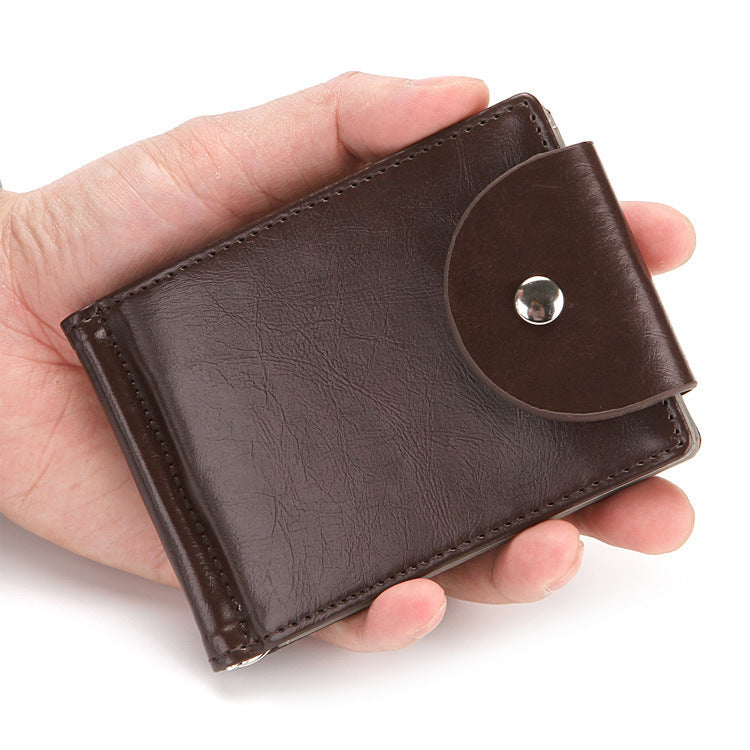 Creative Men'S Wallet Korean Style Flip Buckle Zipper Coin Purse Us Gold Clip Card Holder Card Holder
