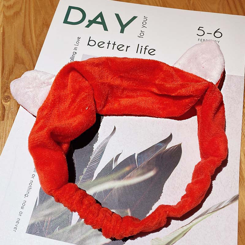 Face Wash Hair Band Rabbit Ears Hair Band Plush Bow Headband