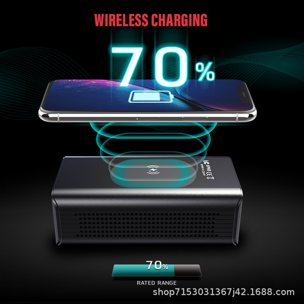 Portable Car Air Pump – Wireless Charging Bicycle & Car Inflator