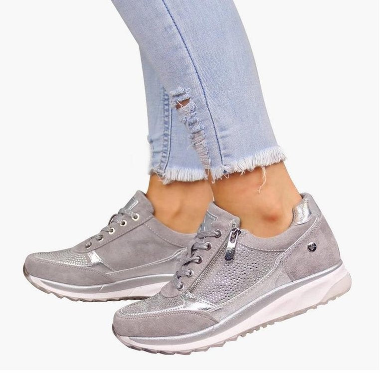 Women's Shoes Fashion Fashion British High-rise Slope With Two-tone Bottom Large Size Casual Shoes