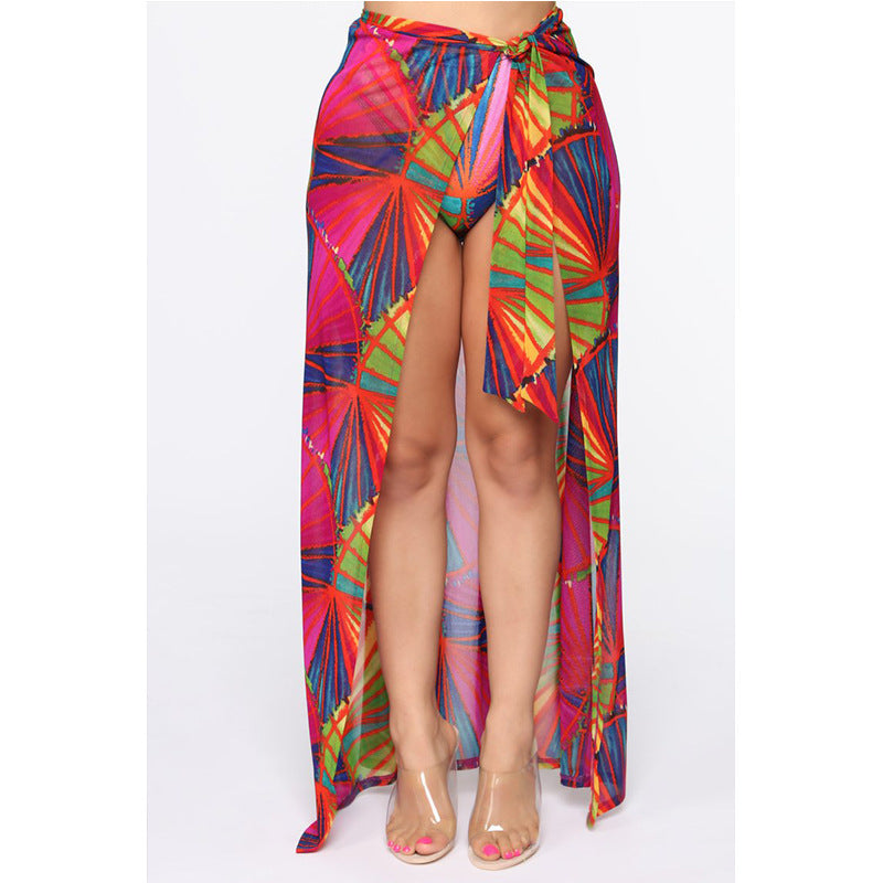 Women's Bikini Swimsuit With Veil Set Polyester Fabric