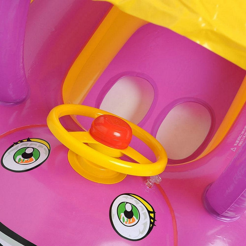 Spot Original Authentic Baby Swimming Ring With Awning Car Boat Swimming Seat Small Wholesale And Retail