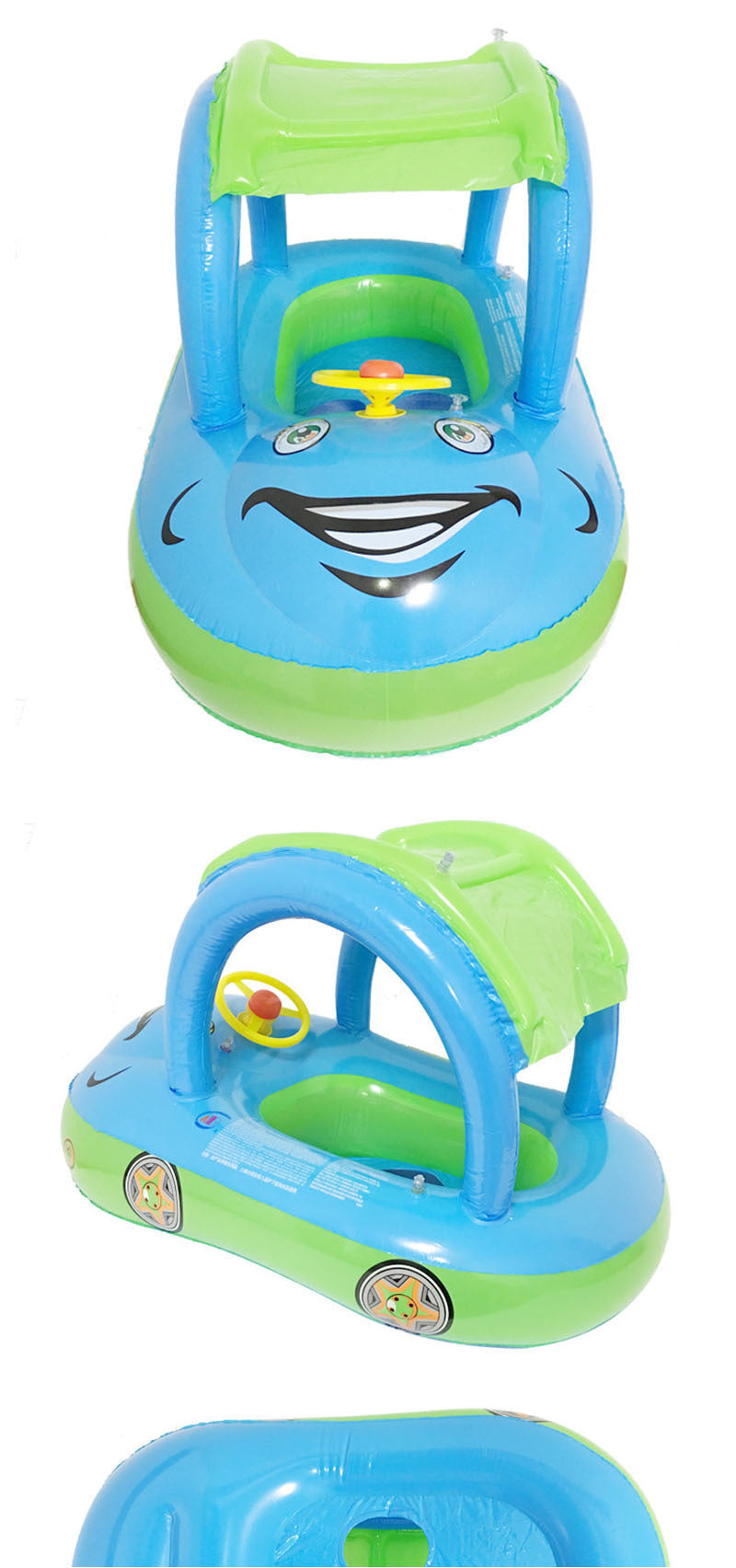 Spot Original Authentic Baby Swimming Ring With Awning Car Boat Swimming Seat Small Wholesale And Retail